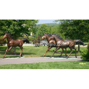 Garden Brass Horse Animal Statue